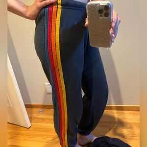 Aviator nation 5 stripe sweatpants